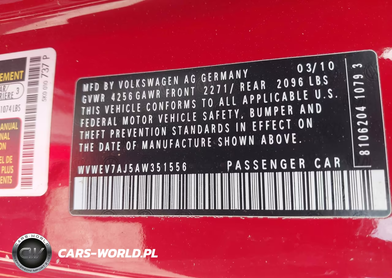 2010 Volkswagen Gti 2-Door VIN:WVWEV7AJ5AW351556 - 9