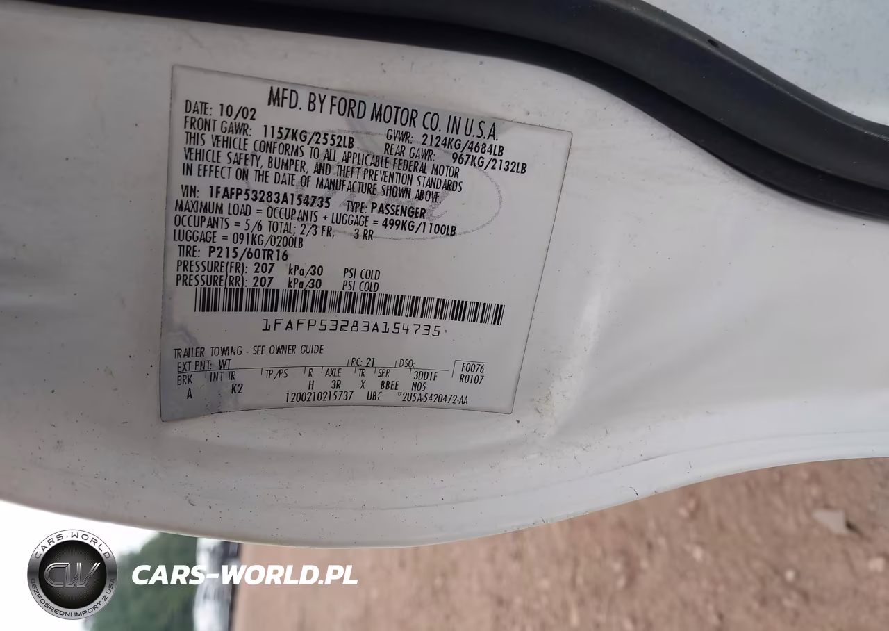 2003 Ford Taurus Se VIN:1FAFP53283A154735 - 9