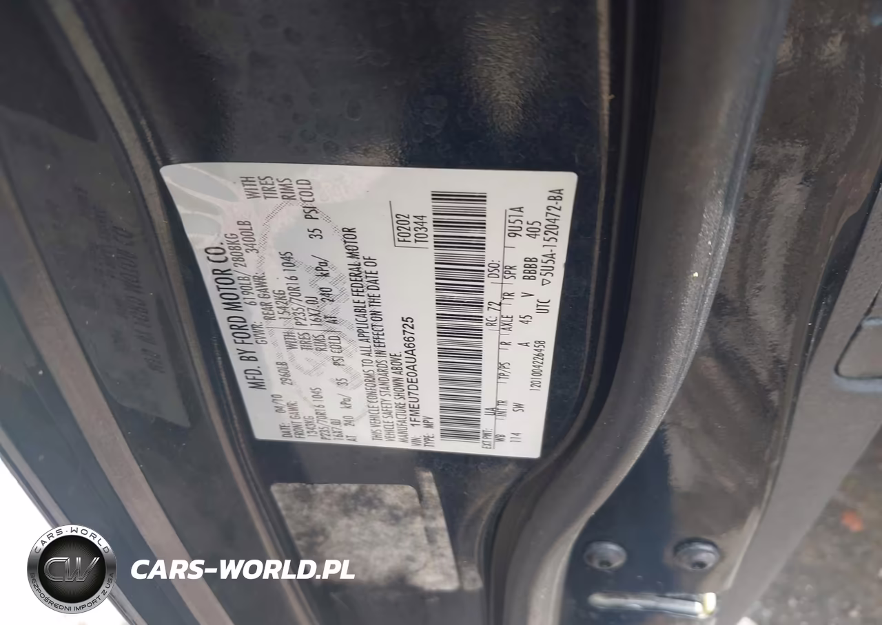 2010 Ford Explorer Xlt VIN:1FMEU7DE0AUA66725 - 9