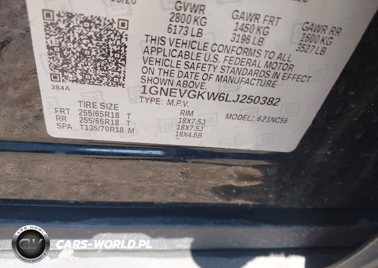 2020 Chevrolet Traverse Awd Lt Cloth VIN:1GNEVGKW6LJ250382 - 9