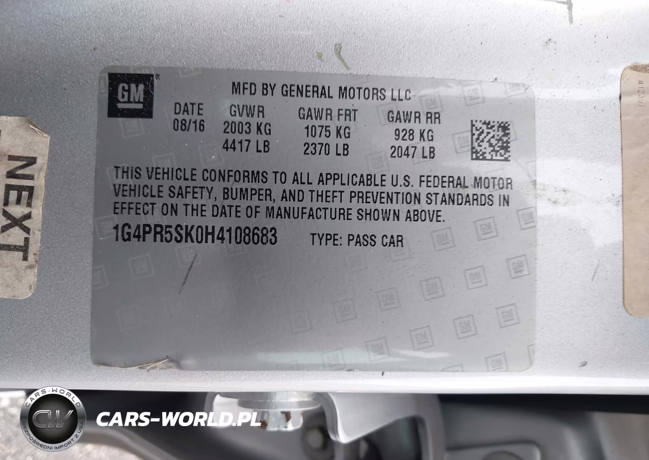 2017 Buick Verano Sport Touring VIN:1G4PR5SK0H4108683 - 9