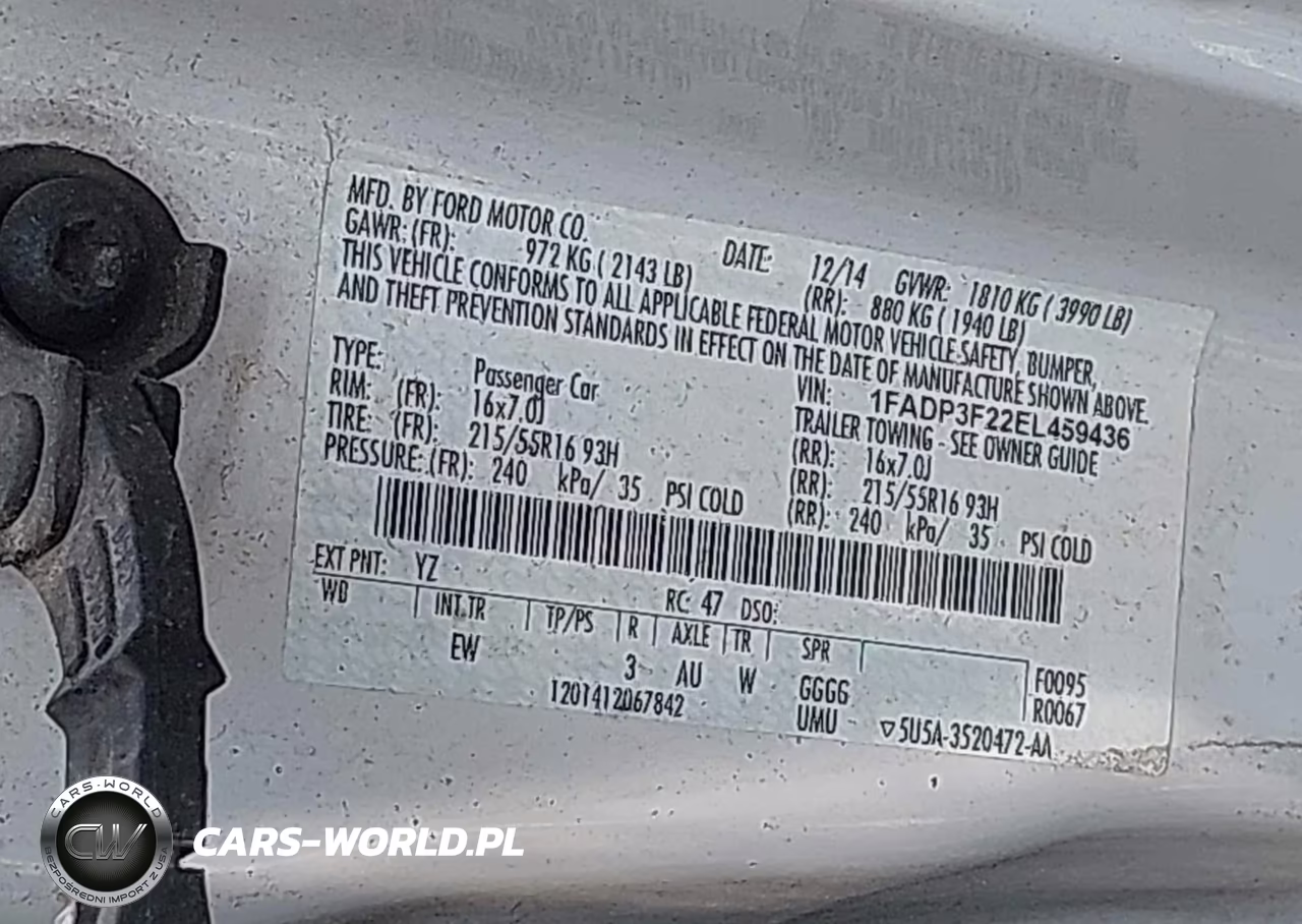 2014 Ford Focus Se VIN:1FADP3F22EL459436 - 9