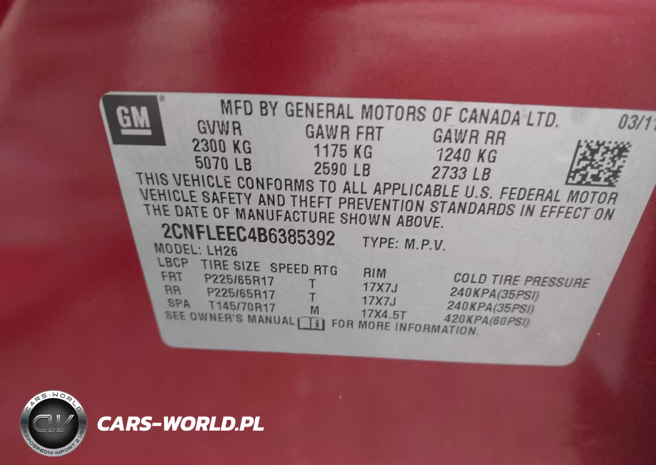 2011 Chevrolet Equinox 1Lt VIN:2CNFLEEC4B6385392 - 9