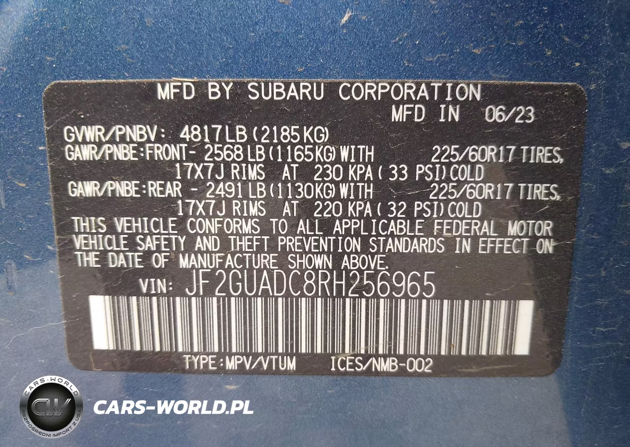 2024 Subaru Crosstrek Premium VIN:JF2GUADC8RH256965 - 9