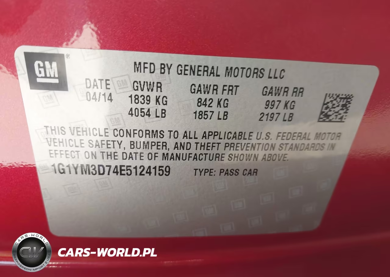 2014 Chevrolet Corvette Stingray Z51 VIN:1G1YM3D74E5124159 - 9