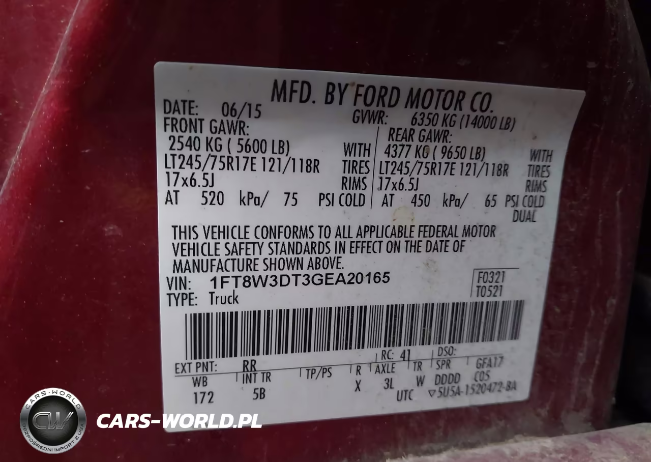 2016 Ford F-350 Lariat VIN:1FT8W3DT3GEA20165 - 8