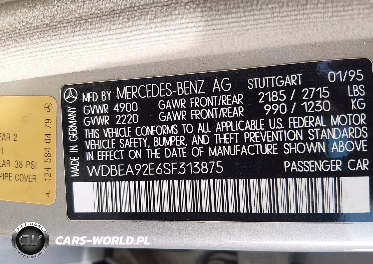 1995 Mercedes-Benz E 320 VIN:WDBEA92E6SF313875 - 9