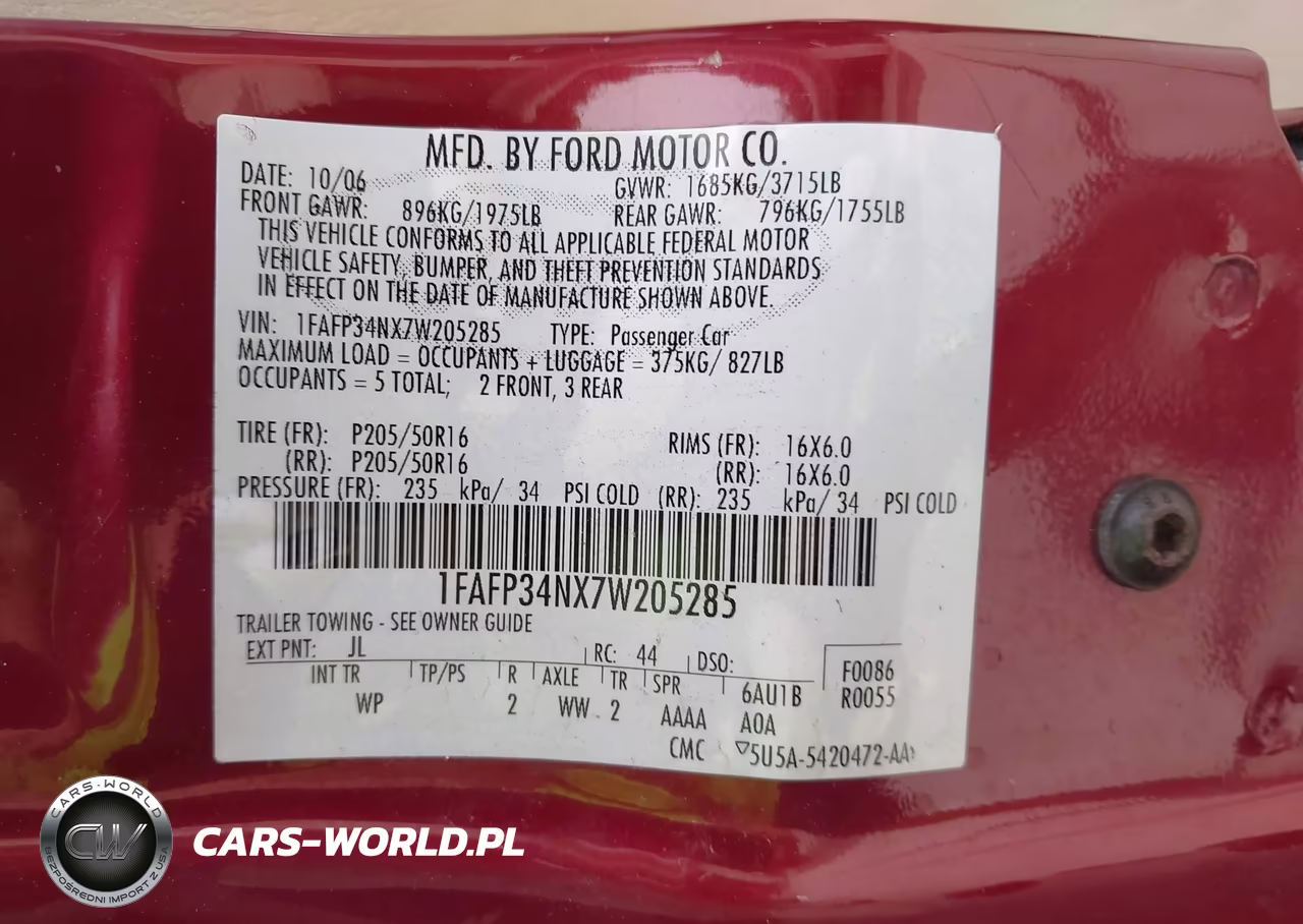 2007 Ford Focus S-Se-Ses VIN:1FAFP34NX7W205285 - 9