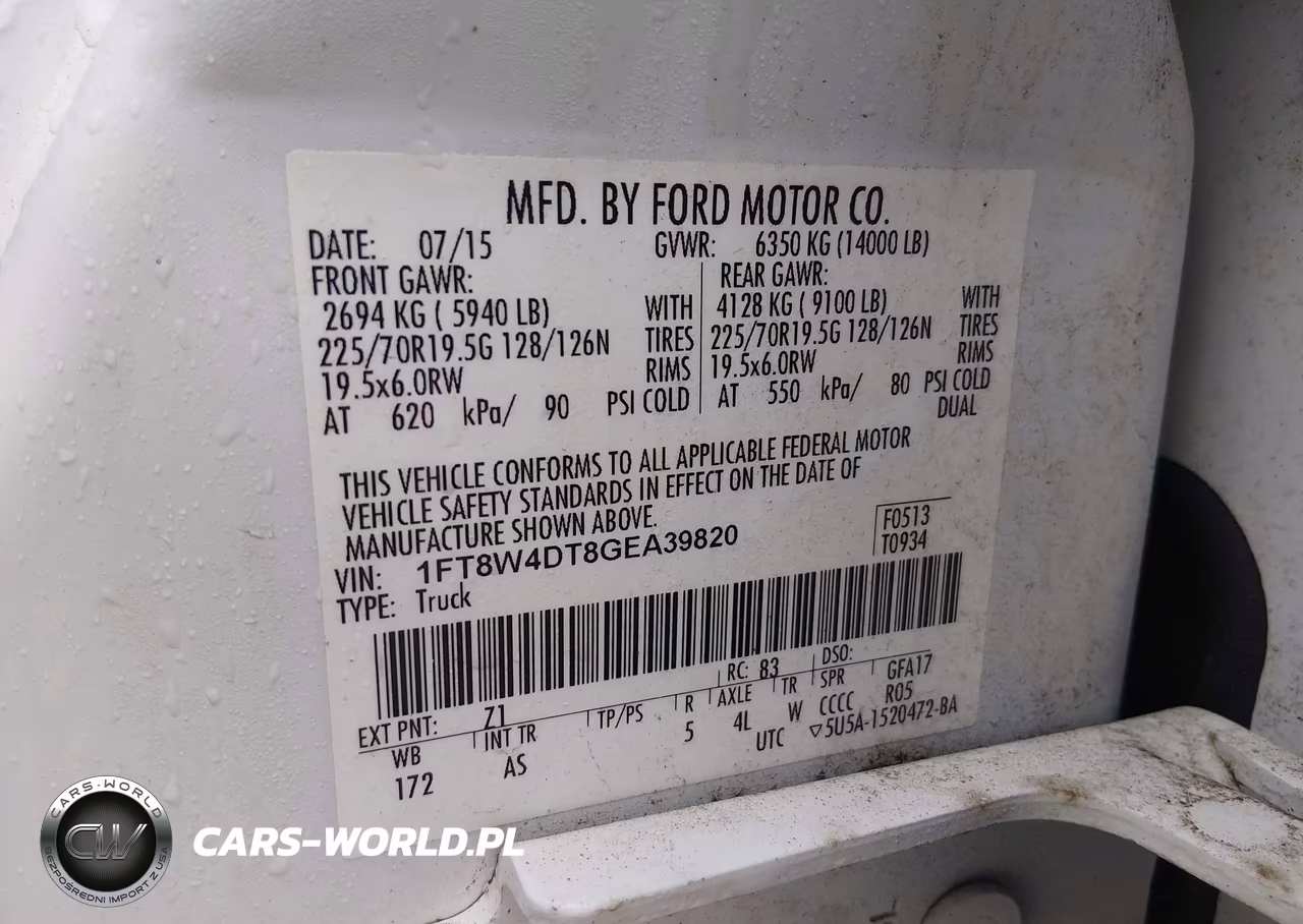 2016 Ford F-450 Xl VIN:1FT8W4DT8GEA39820 - 9