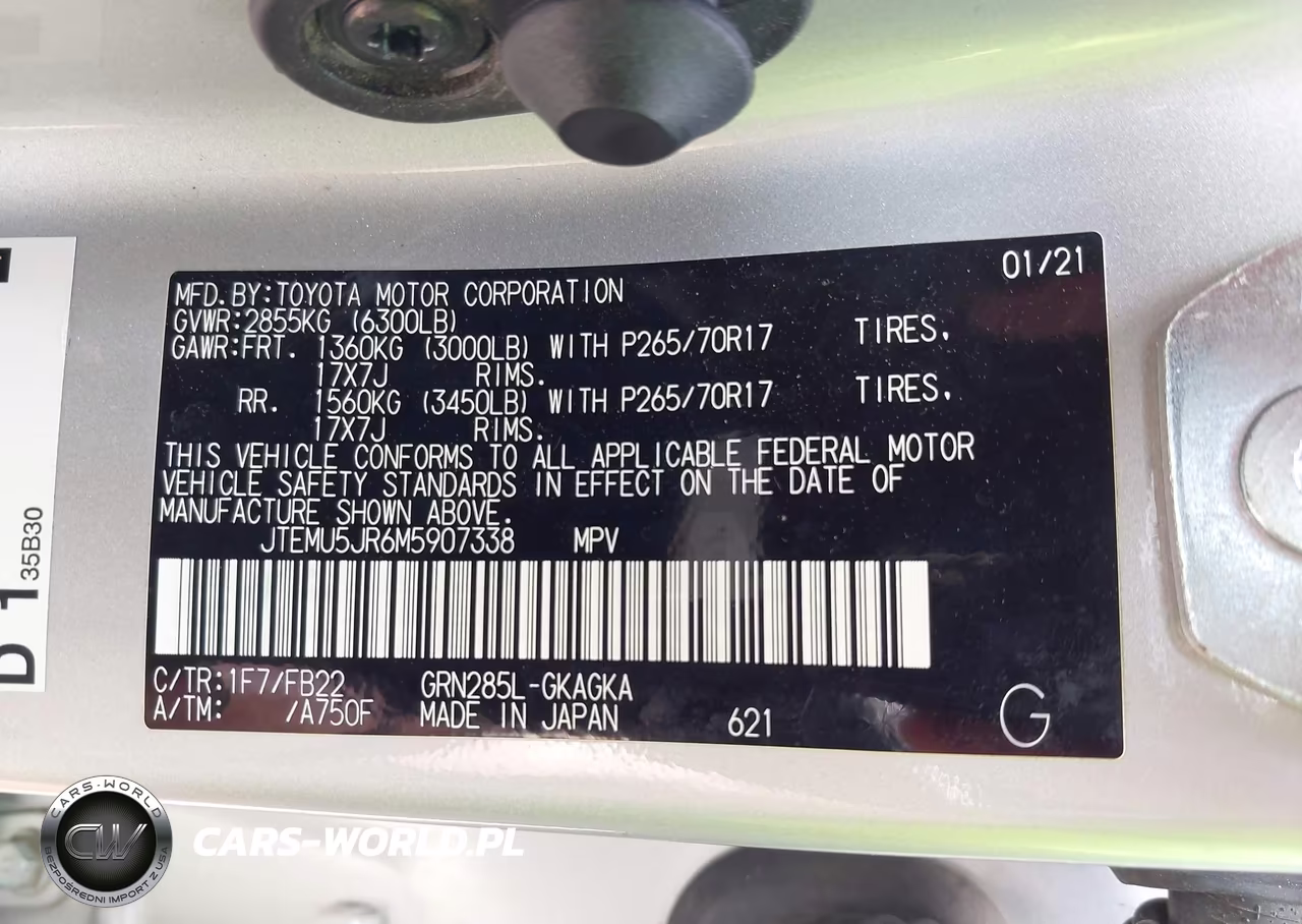 2021 Toyota 4Runner Sr5 VIN:JTEMU5JR6M5907338 - 9