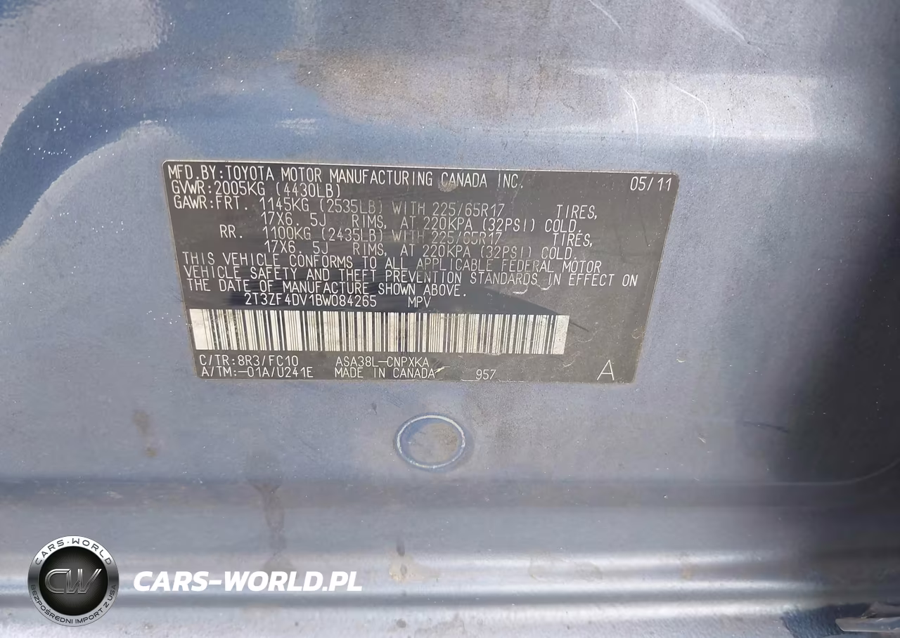 2011 Toyota Rav4 VIN:2T3ZF4DV1BW084265 - 9