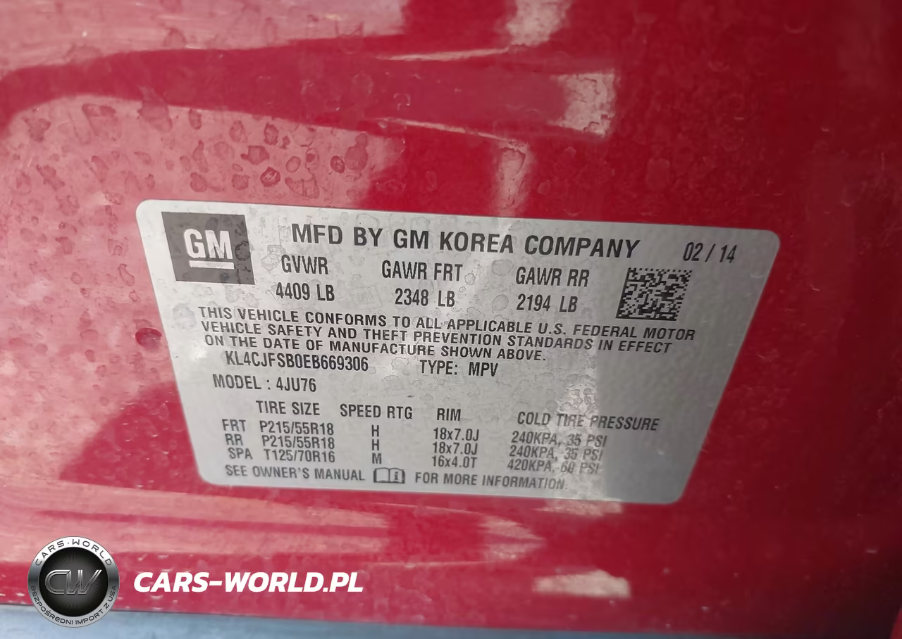2014 Buick Encore Convenience VIN:KL4CJFSB0EB669306 - 9
