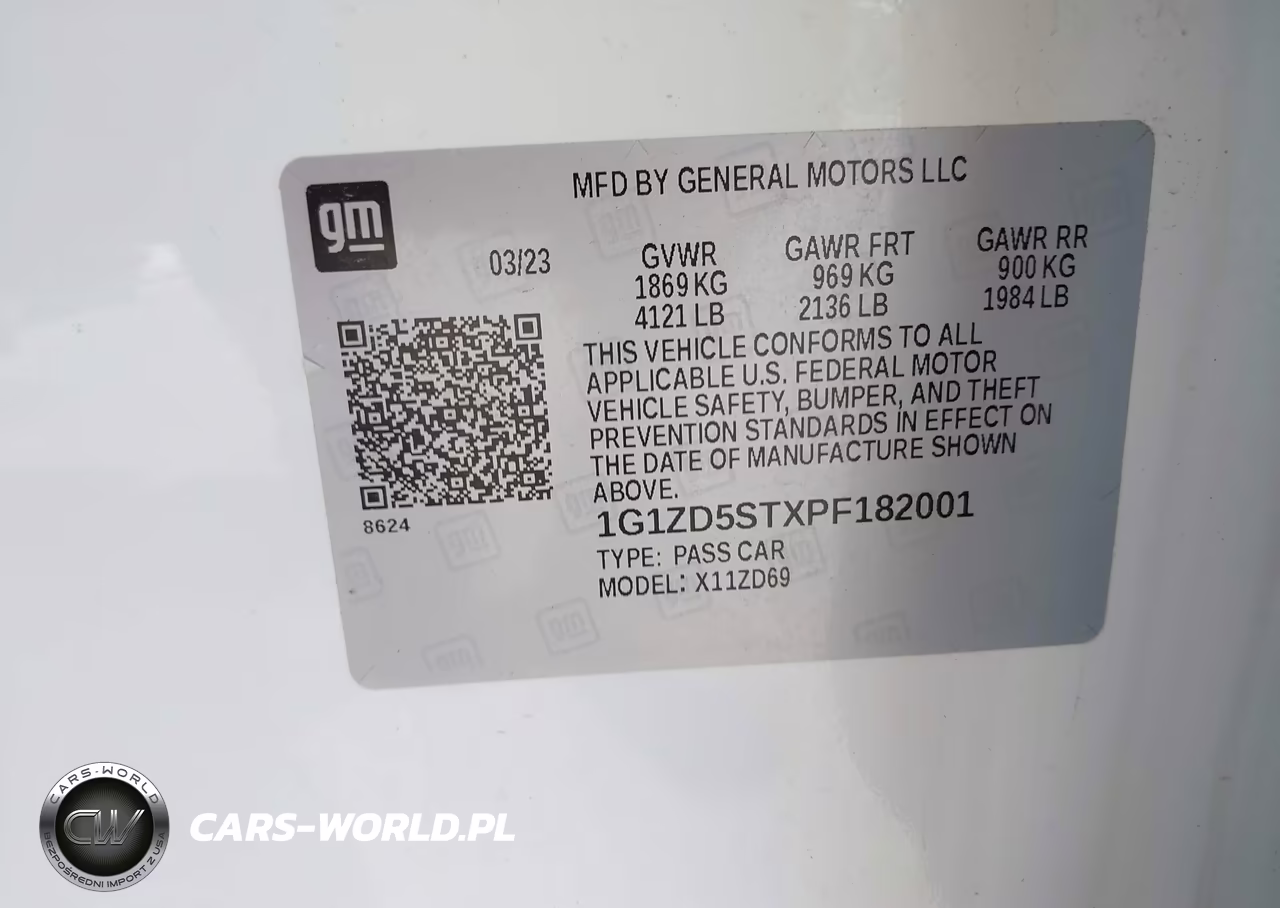 2023 Chevrolet Malibu Fwd 1Lt VIN:1G1ZD5STXPF182001 - 9