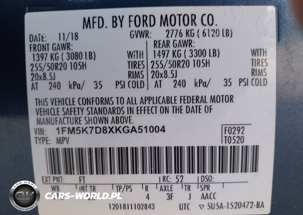 2019 Ford Explorer Xlt VIN:1FM5K7D8XKGA51004 - 9