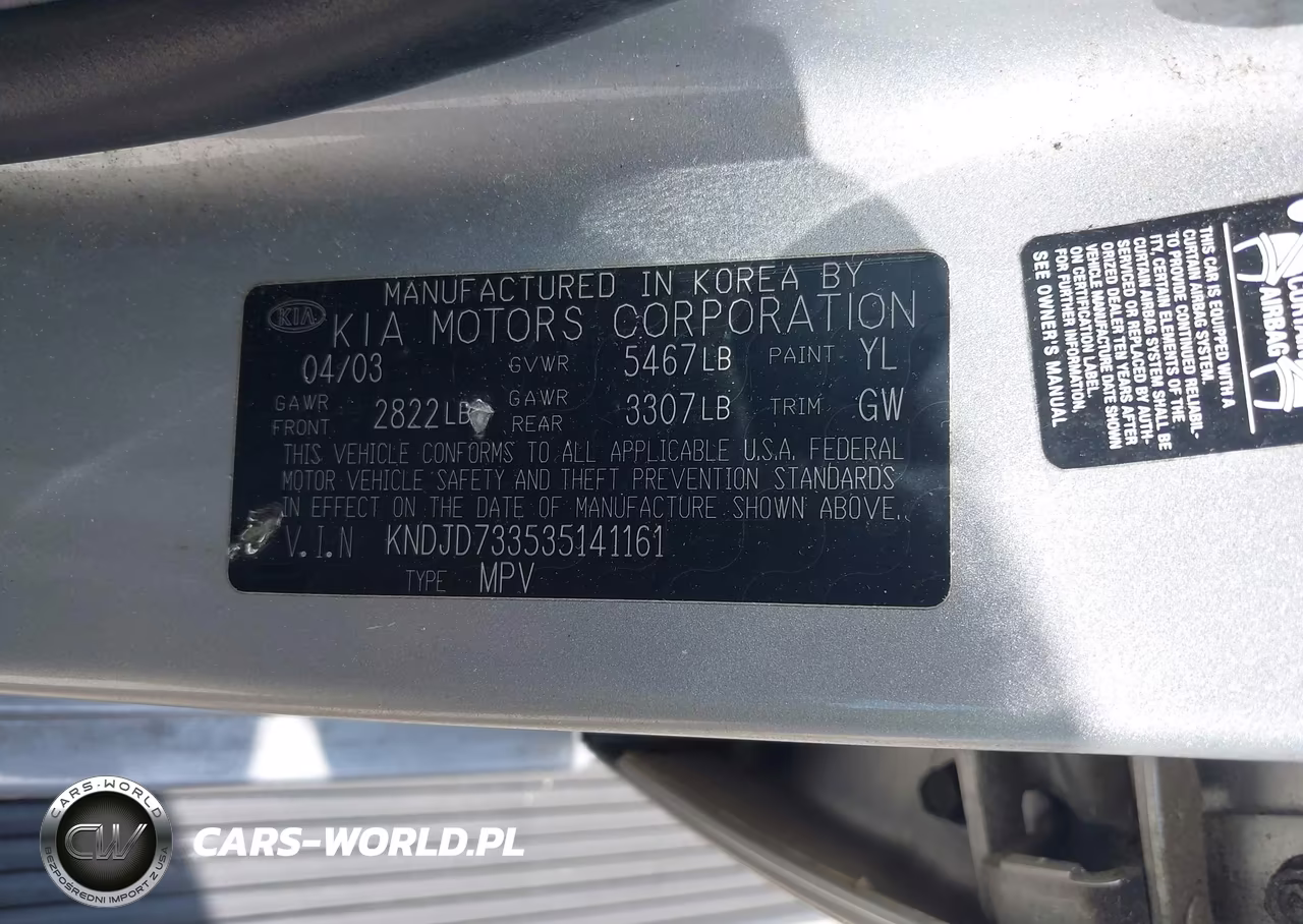 2003 Kia Sorento Ex-Lx VIN:KNDJD733535141161 - 9