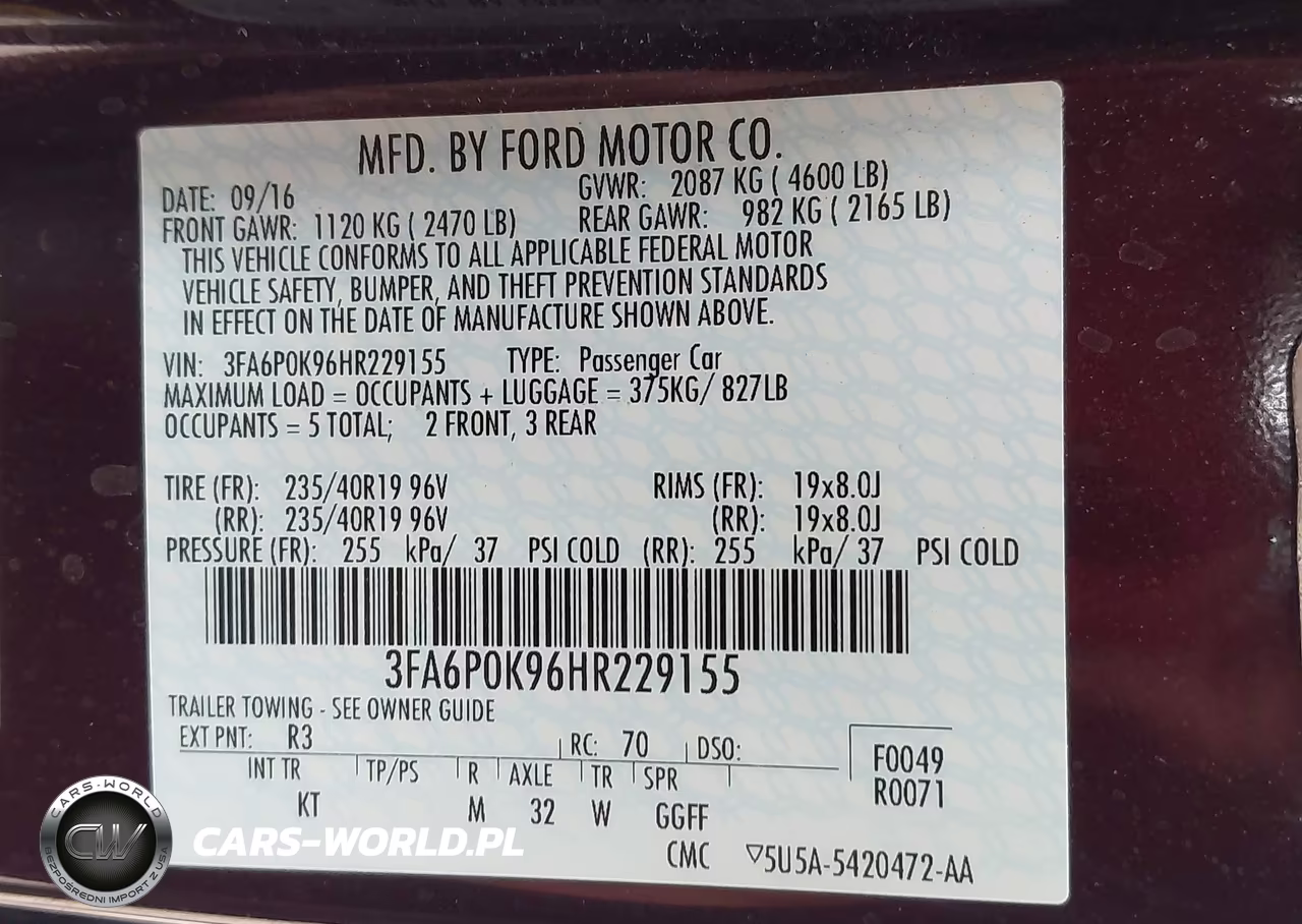2017 Ford Fusion Titanium VIN:3FA6P0K96HR229155 - 9