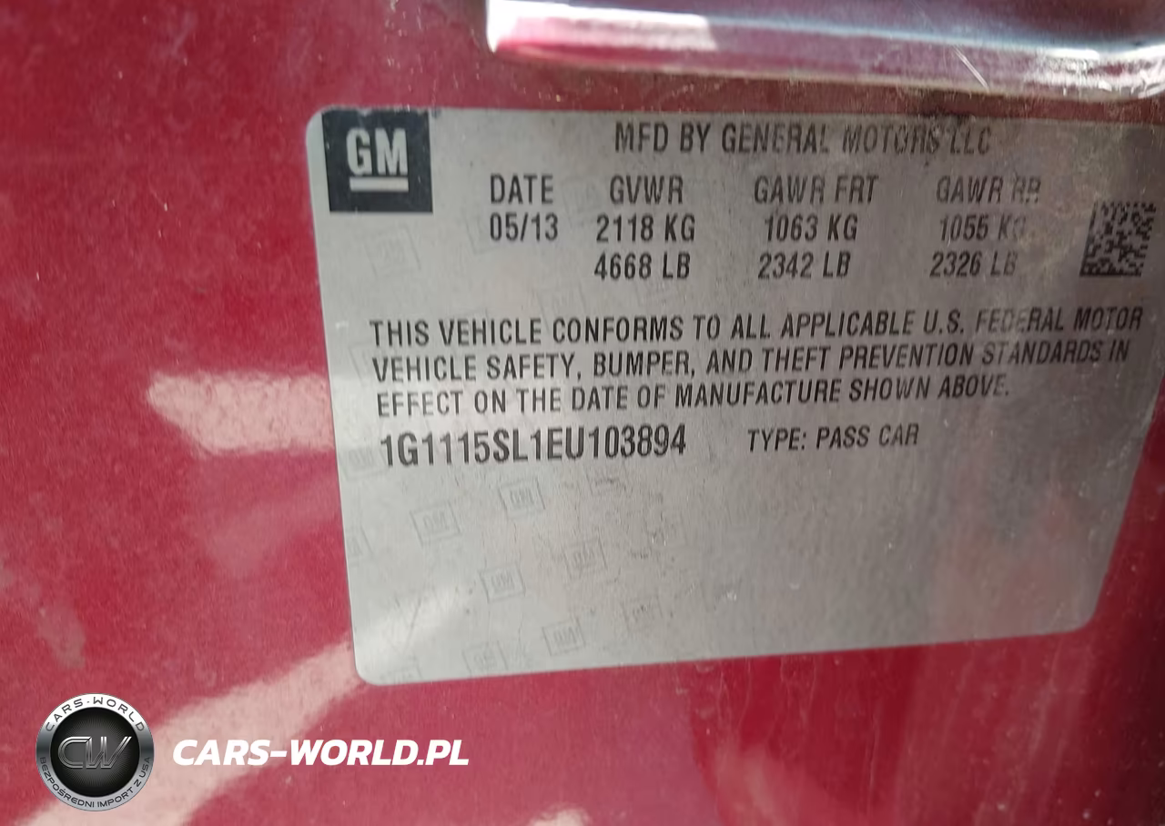 2014 Chevrolet Impala 1Lt VIN:1G1115SL1EU103894 - 9