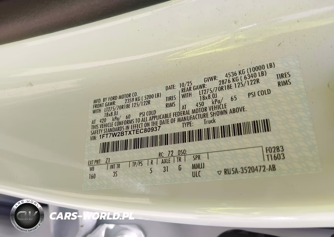 2026 Ford F-250 Xlt VIN:1FT7W2BTXTEC80937 - 9