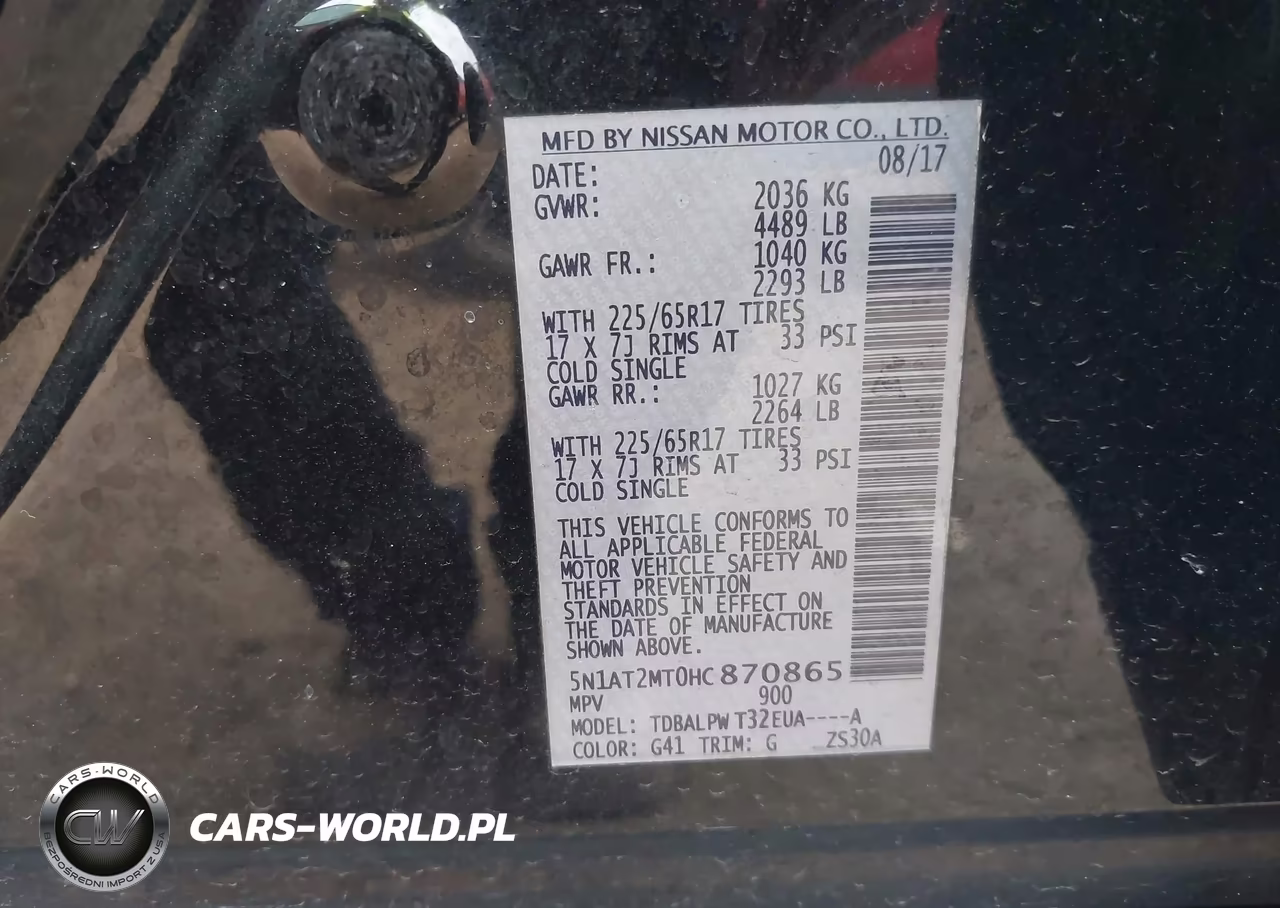 2017 Nissan Rogue S VIN:5N1AT2MT0HC870865 - 9