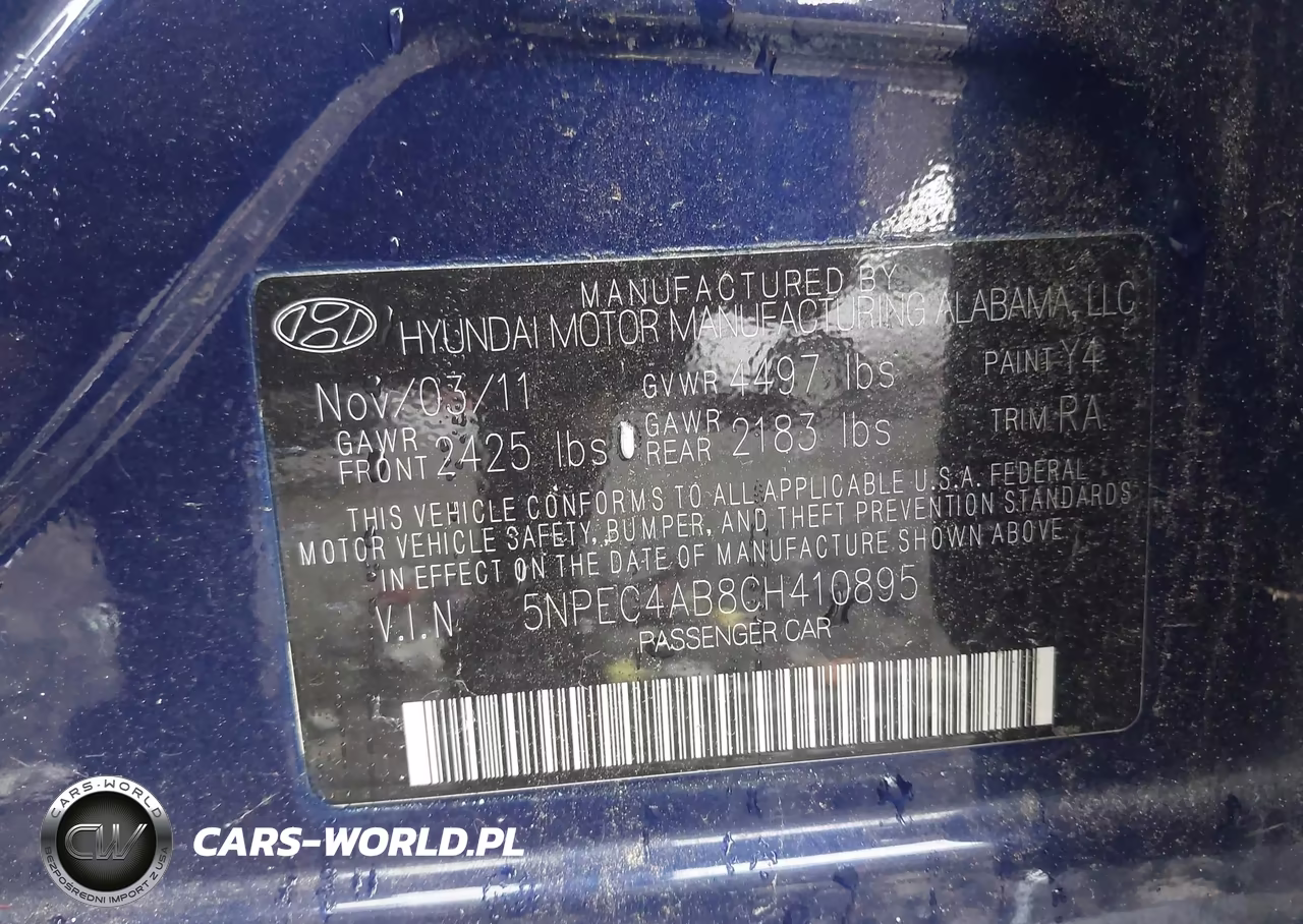 2012 Hyundai Sonata Limited 2.0T VIN:5NPEC4AB8CH410895 - 9