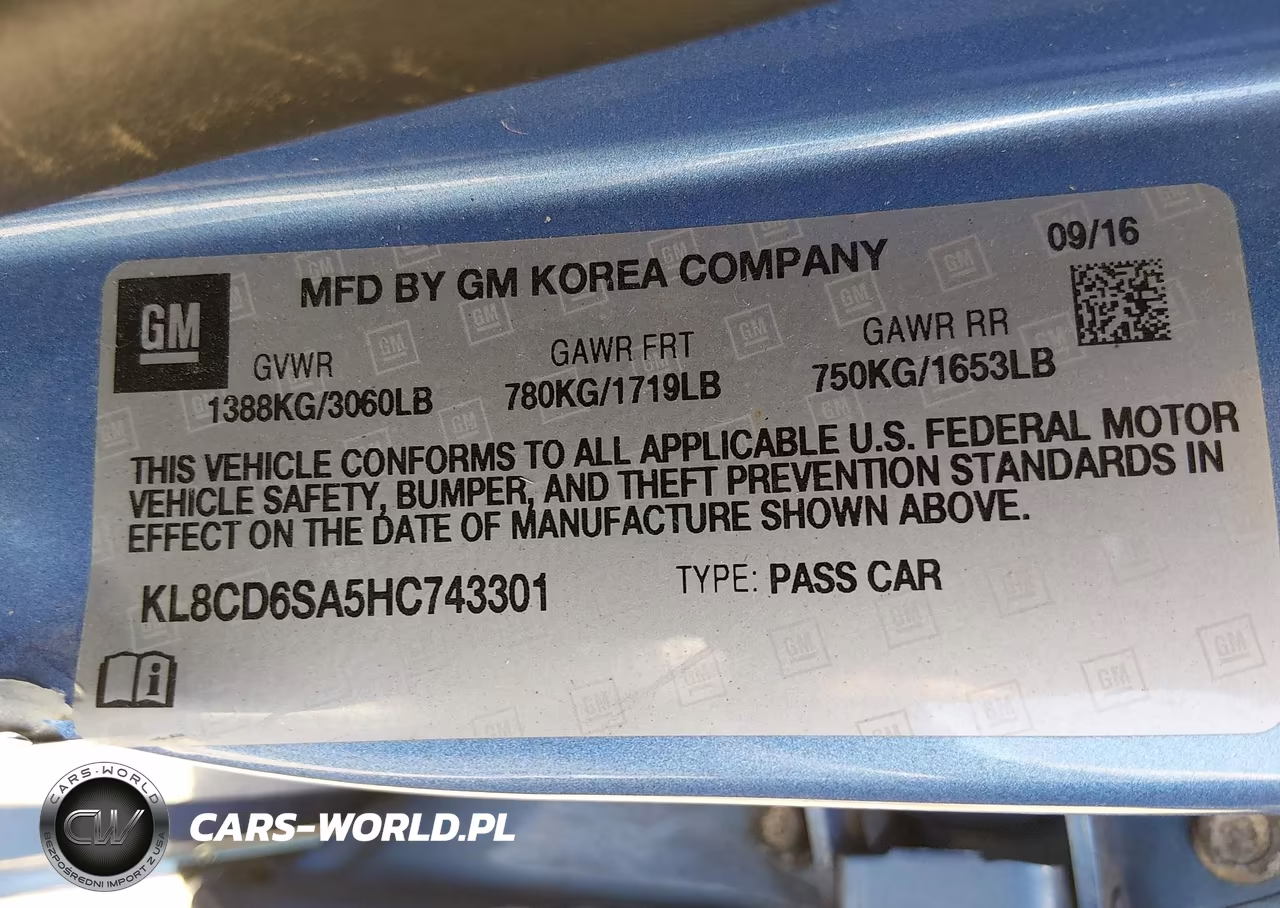 2017 Chevrolet Spark 1Lt Cvt VIN:KL8CD6SA5HC743301 - 9