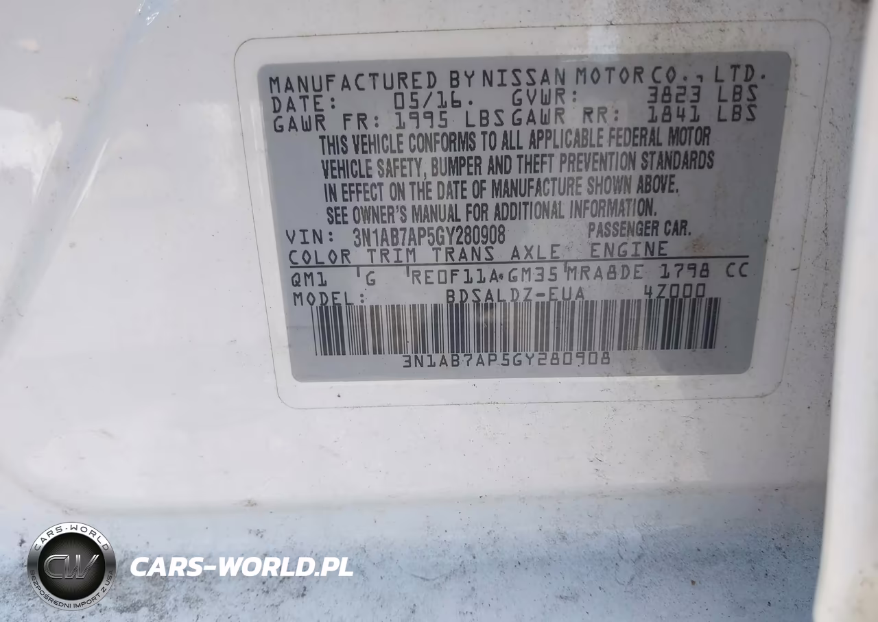 2016 Nissan Sentra Fe+ S-S-Sl-Sr-Sv VIN:3N1AB7AP5GY280908 - 9