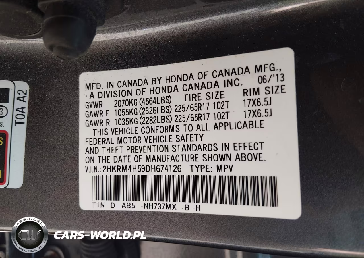 2013 Honda Cr-V Ex VIN:2HKRM4H59DH674126 - 9