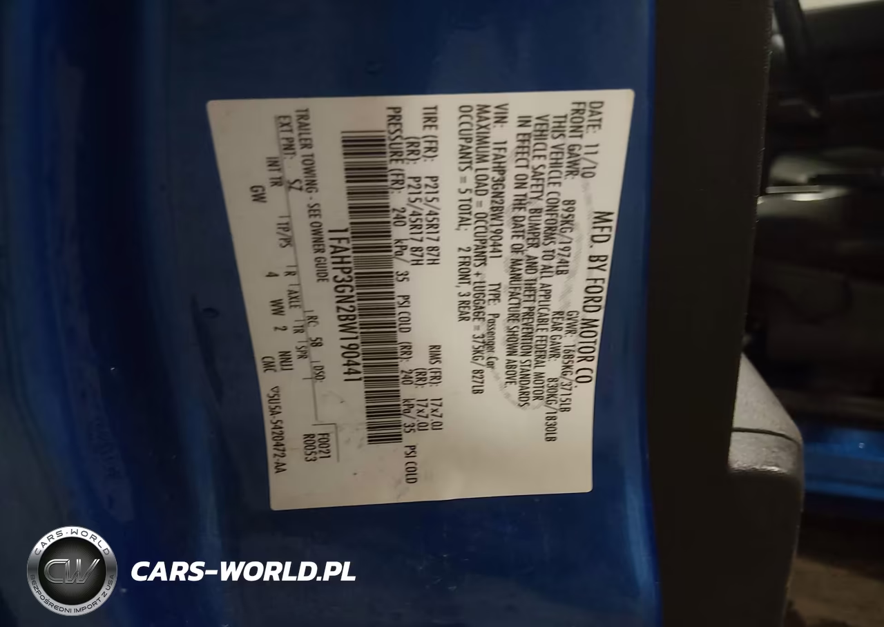 2011 Ford Focus Ses VIN:1FAHP3GN2BW190441 - 9