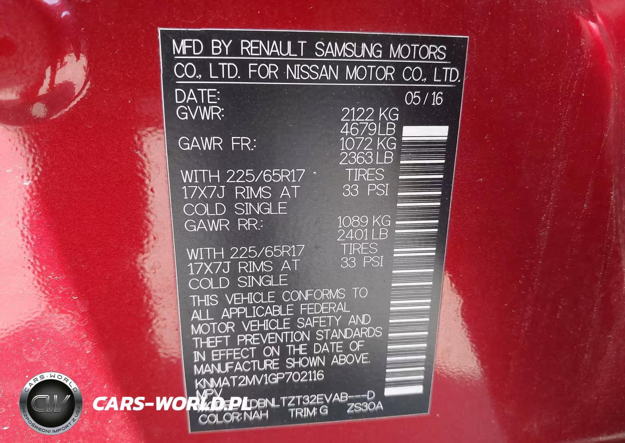 2016 Nissan Rogue Sv VIN:KNMAT2MV1GP702116 - 9