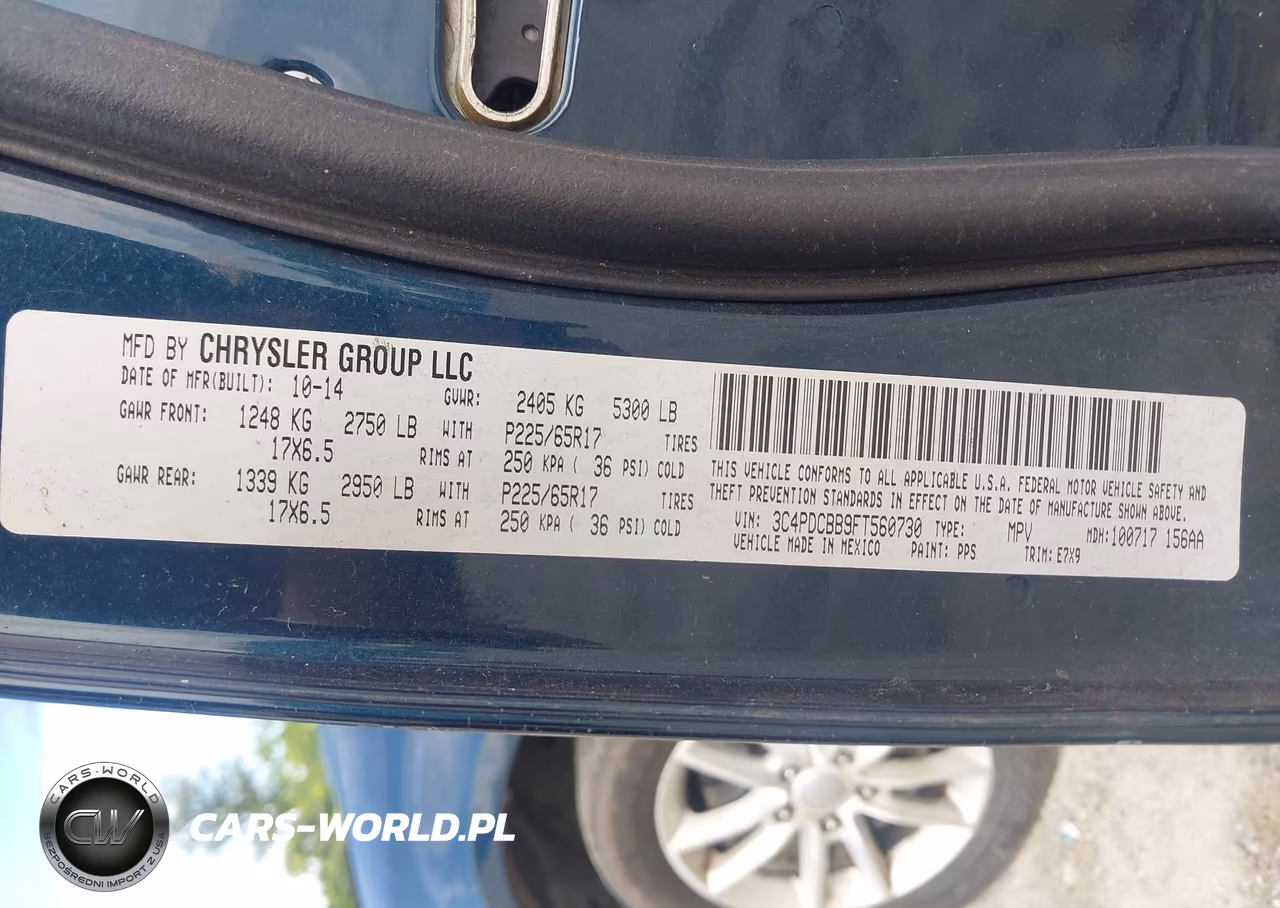 2015 Dodge Journey Sxt VIN:3C4PDCBB9FT560730 - 9