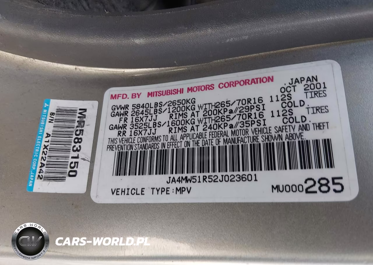 2002 Mitsubishi Montero Limited VIN:JA4MW51R52J023601 - 9