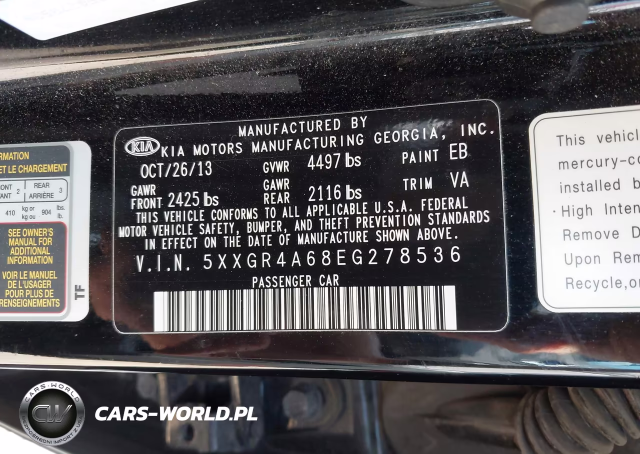 2014 Kia Optima Sxl Turbo VIN:5XXGR4A68EG278536 - 9