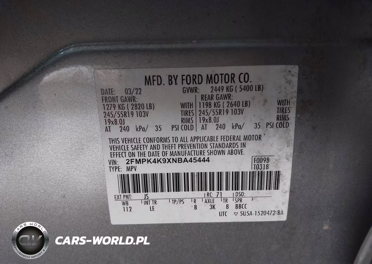 2022 Ford Edge Titanium VIN:2FMPK4K9XNBA45444 - 9