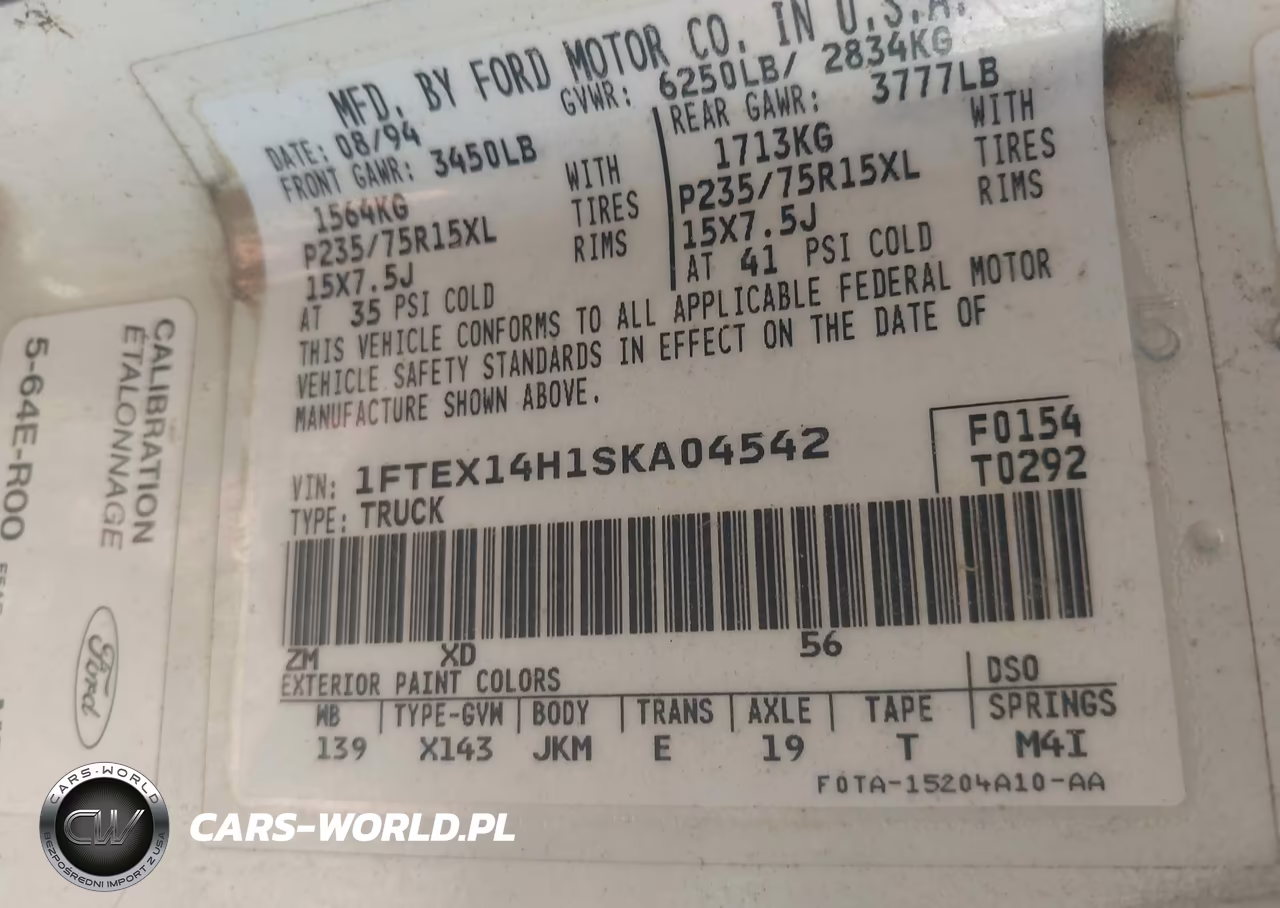 1995 Ford F150 VIN:1FTEX14H1SKA04542 - 9