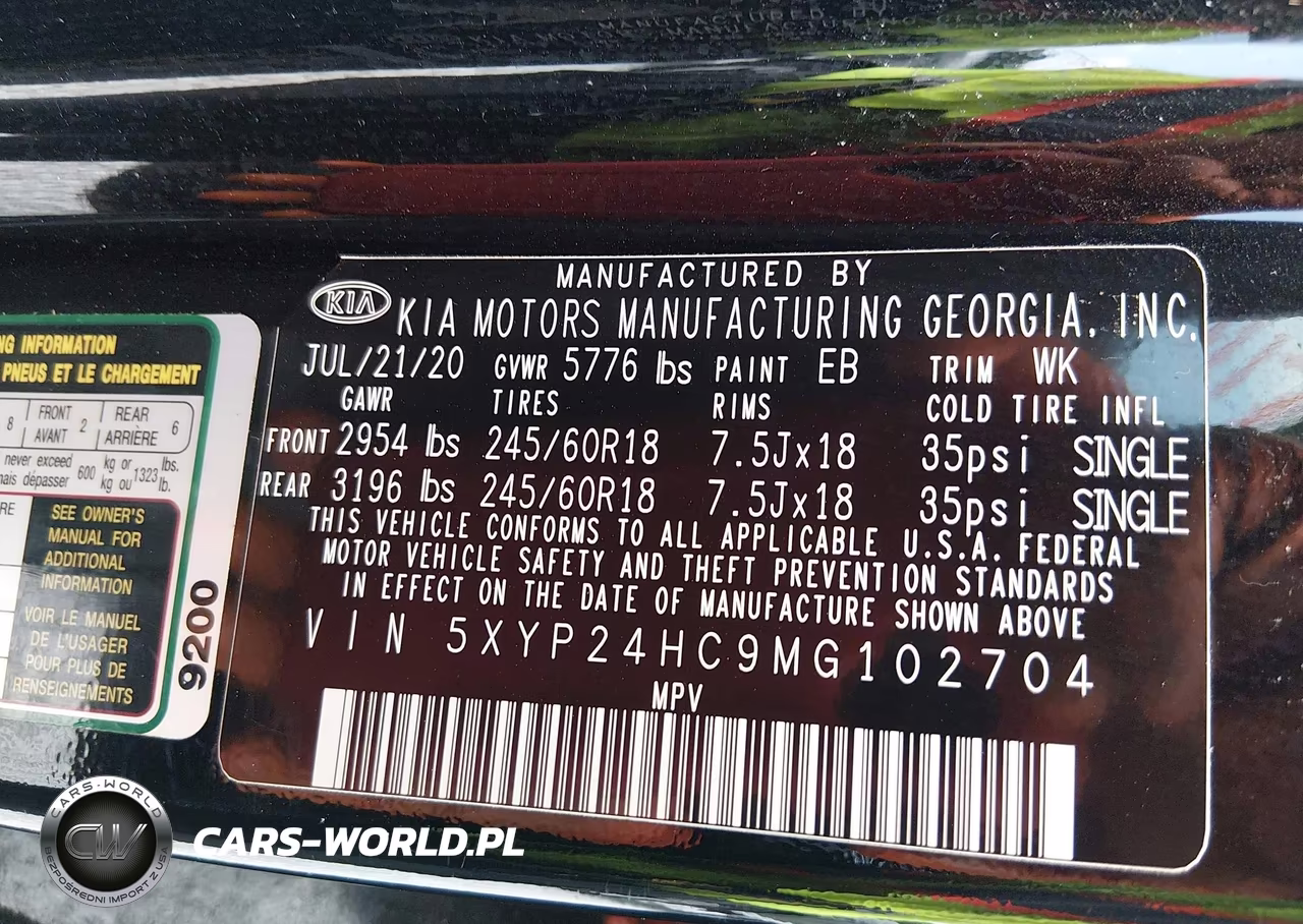 2021 Kia Telluride Lx VIN:5XYP24HC9MG102704 - 9