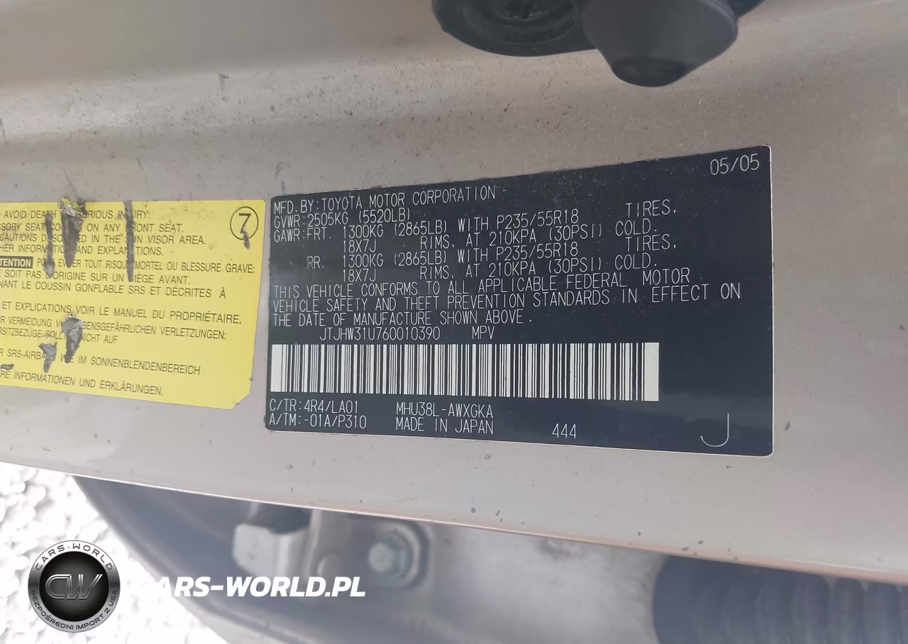 2006 Lexus Rx 400H VIN:JTJHW31U760010390 - 9