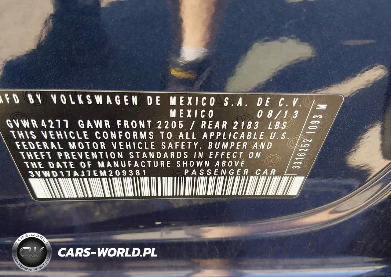 2014 Volkswagen Jetta 1.8T Se VIN:3VWD17AJ7EM209381 - 9
