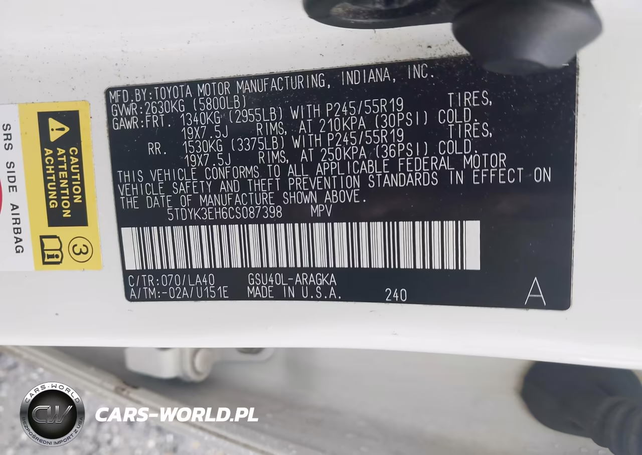 2012 Toyota Highlander Limited V6 VIN:5TDYK3EH6CS087398 - 9