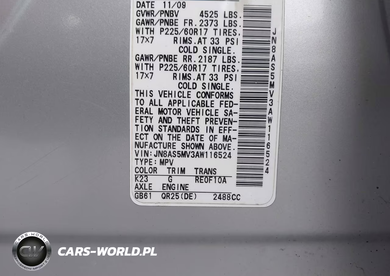 2010 Nissan Rogue Sl VIN:JN8AS5MV3AW116524 - 9