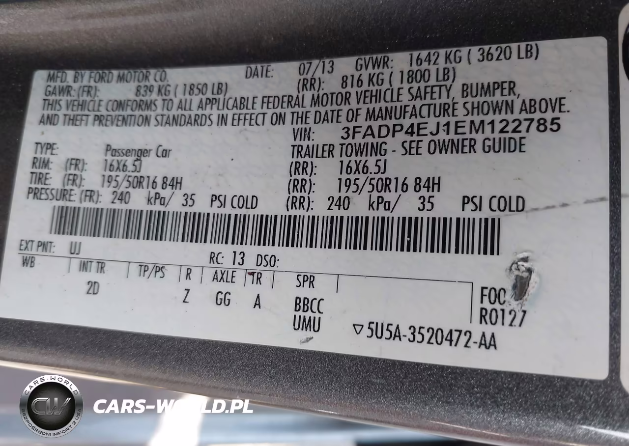 2014 Ford Fiesta Se VIN:3FADP4EJ1EM122785 - 9
