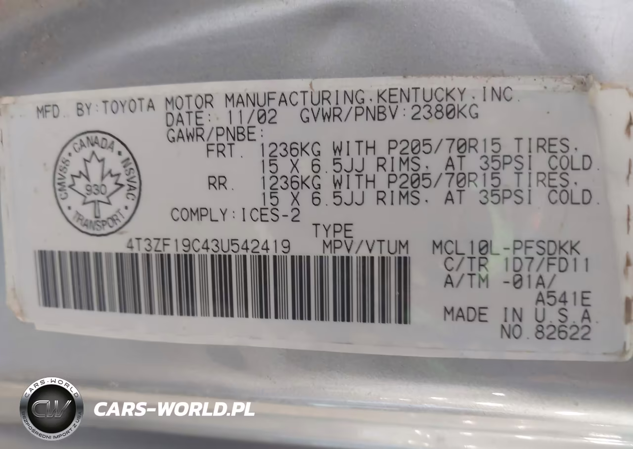 2003 Toyota Sienna Ce VIN:4T3ZF19C43U542419 - 9
