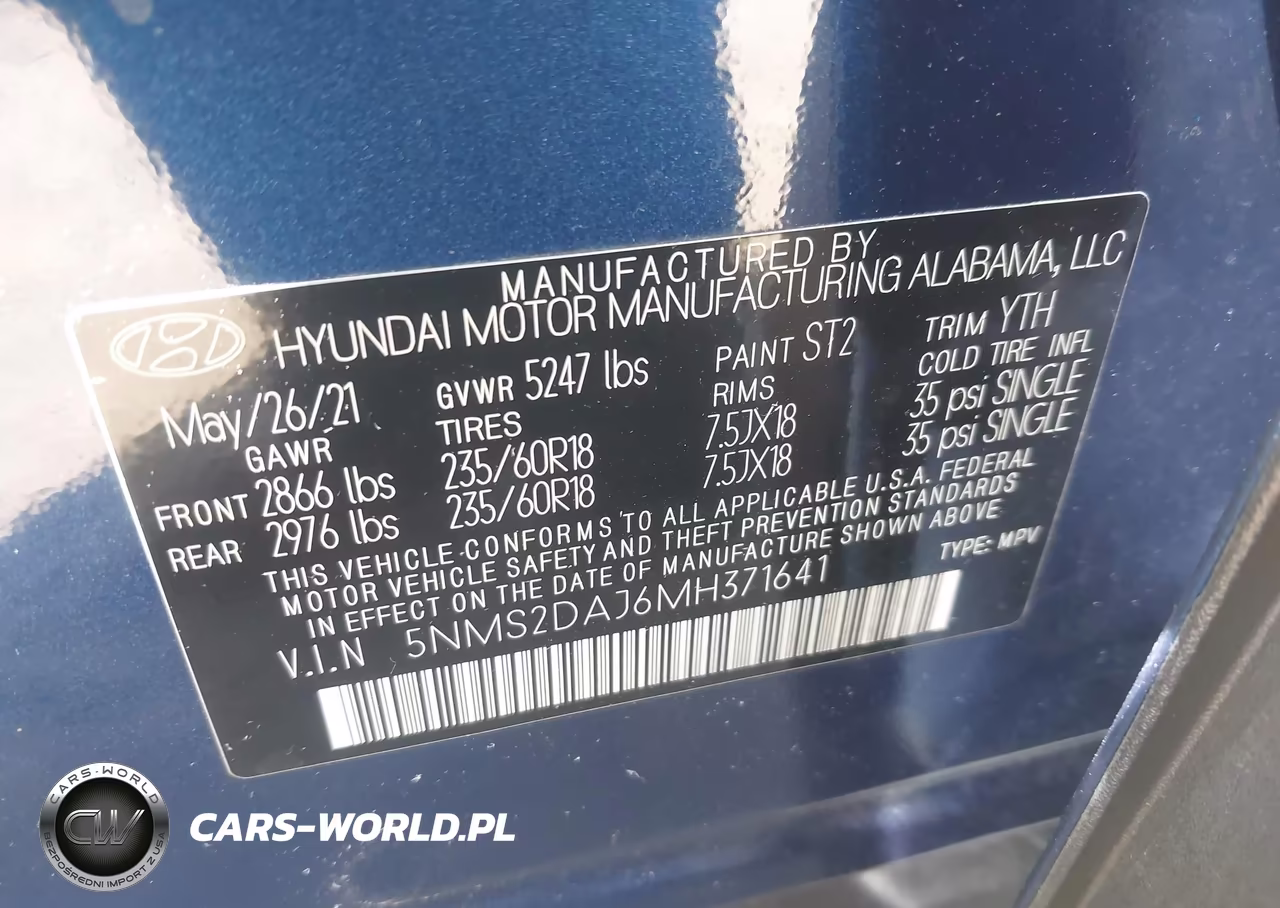 2021 Hyundai Santa Fe Sel VIN:5NMS2DAJ6MH371641 - 9