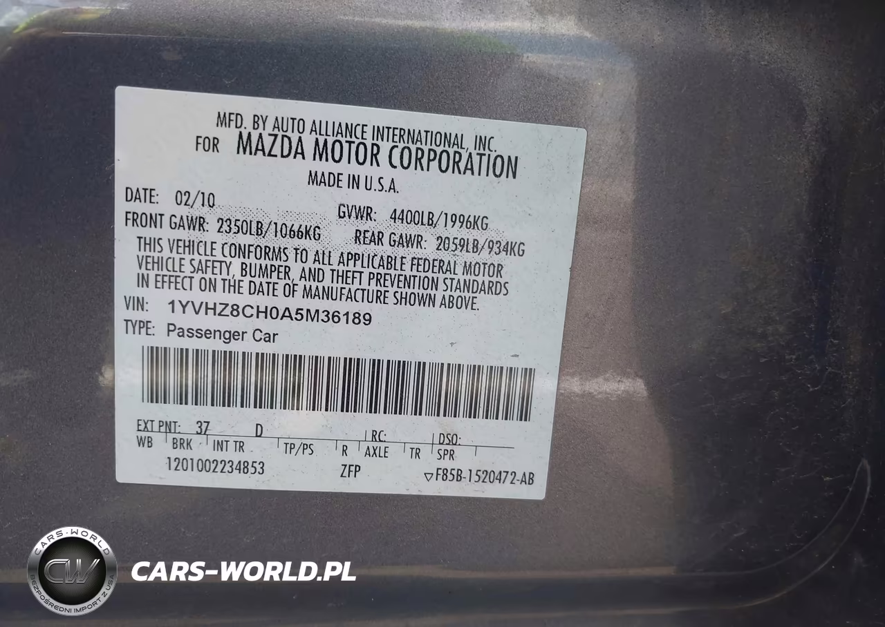 2010 Mazda Mazda6 I Grand Touring VIN:1YVHZ8CH0A5M36189 - 9