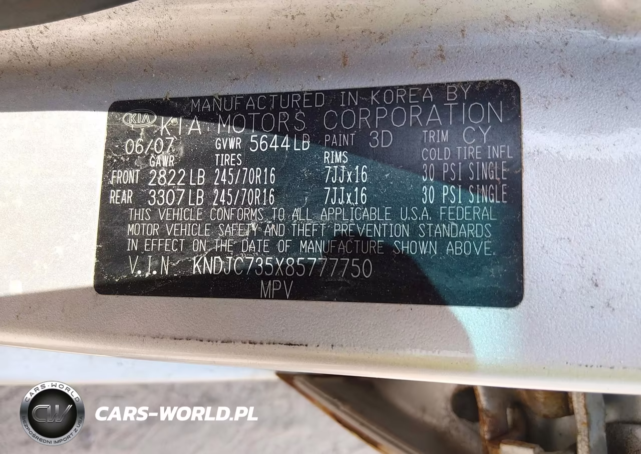 2008 Kia Sorento Lx VIN:KNDJC735X85777750 - 9