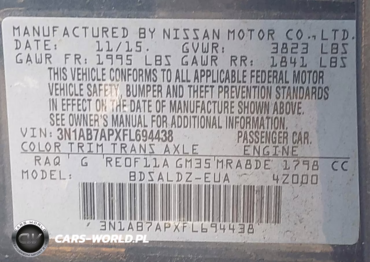 2015 Nissan Sentra Sv VIN:3N1AB7APXFL694438 - 9