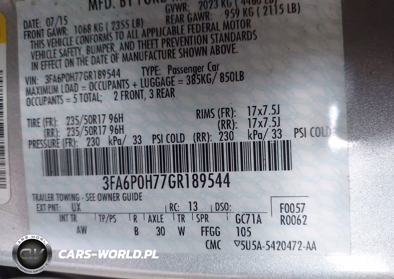 2016 Ford Fusion Se VIN:3FA6P0H77GR189544 - 9