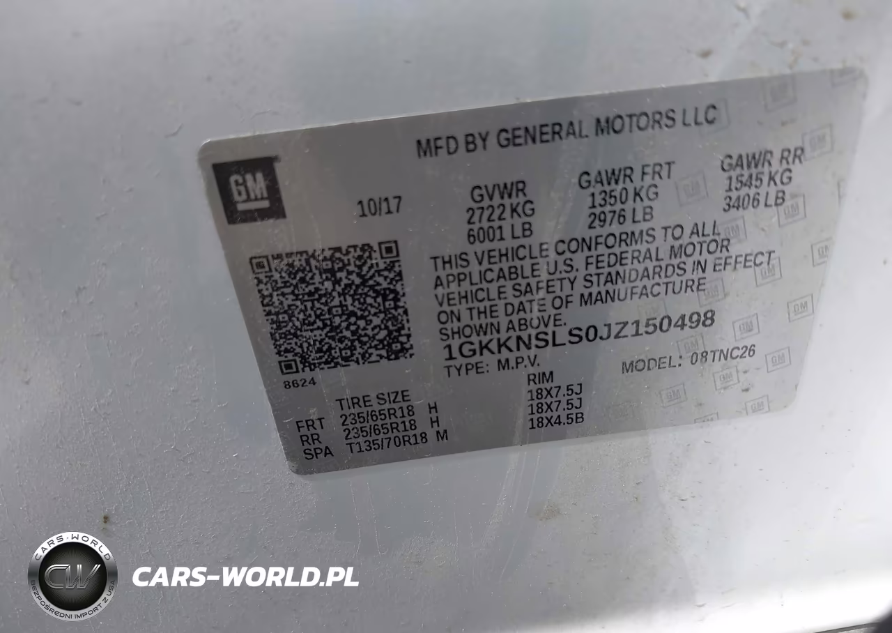 2018 GMC Acadia Sle-2 VIN:1GKKNSLS0JZ150498 - 9