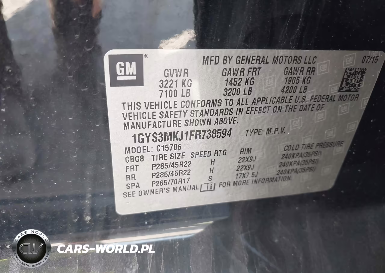 2015 Cadillac Escalade Luxury VIN:1GYS3MKJ1FR738594 - 9