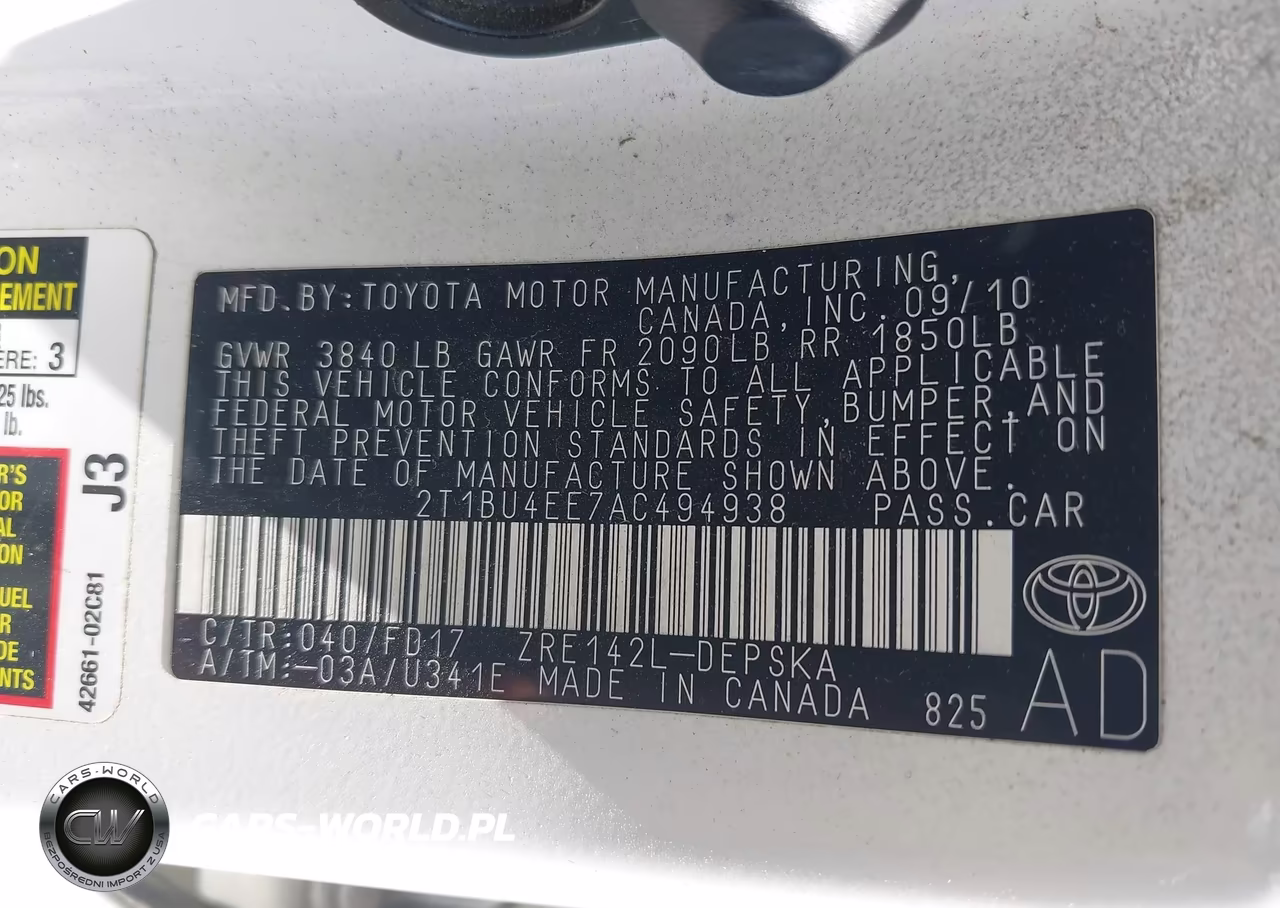 2010 Toyota Corolla S VIN:2T1BU4EE7AC494938 - 9