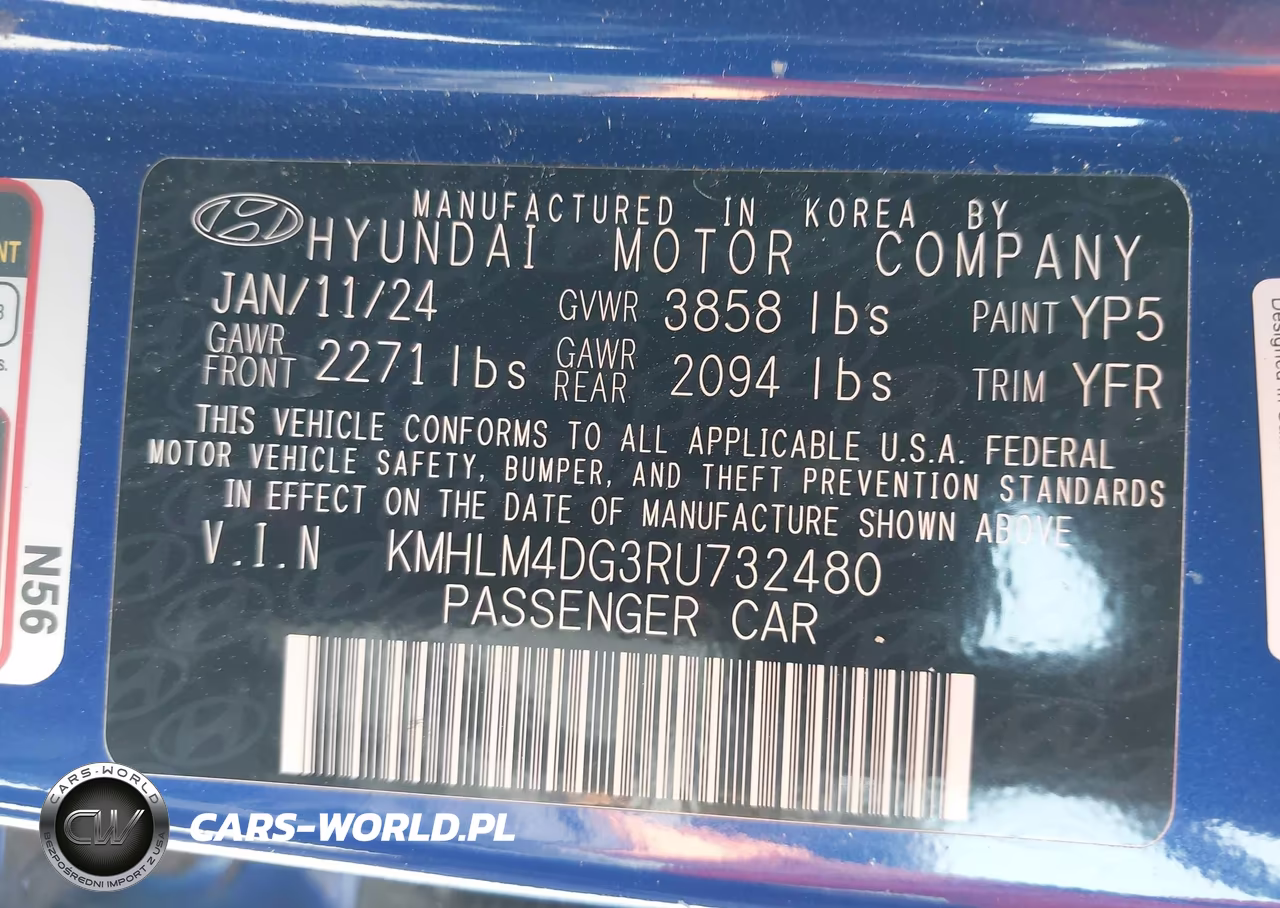 2024 Hyundai Elantra Sel VIN:KMHLM4DG3RU732480 - 9